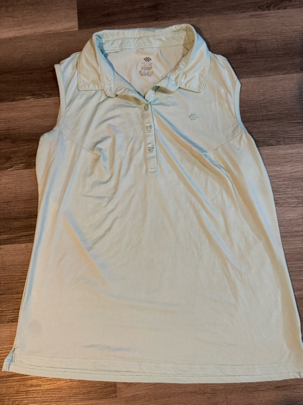 Sleeveless Polo Top - Pale Mint